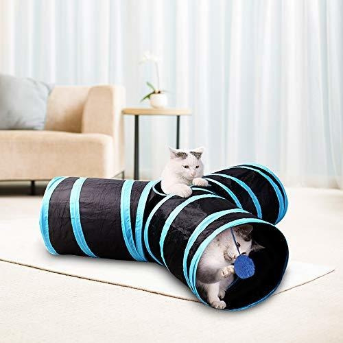 Pawise Tunel Para Gatos Y Cubo Para Gatos Plegable Para Inte