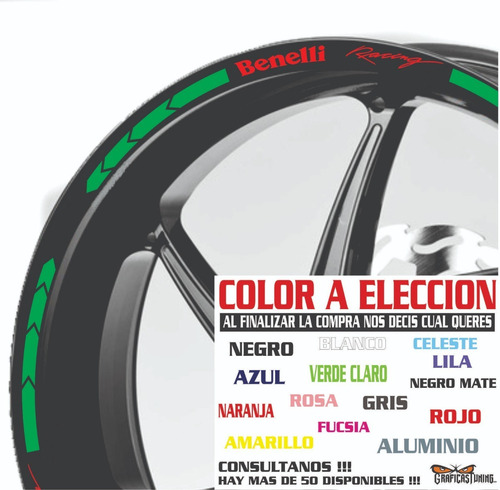Imagen 8 de 10 de Calcos Benelli Llantas + Regalo - 00145 Graficastuning