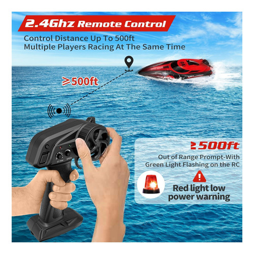 Oswin Rc Boat Hj808 Con 2 Batería Recargable, 22+ Mph Barco