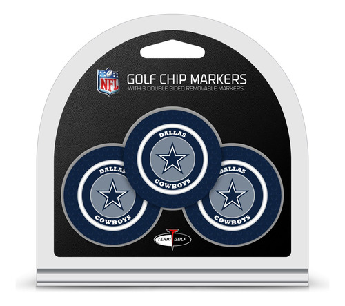 Team Golf Nfl Dallas Cowboys - Marcadores De Bola De Golf (3