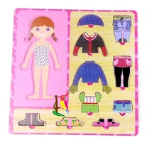 Comprar Juego De Encastre Madera Para Cambiar Ropa Nena Nene Niño