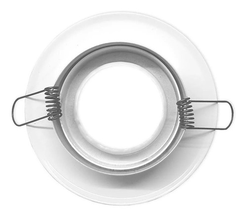 Imagen 2 de 10 de Pack 10 Spot Embutir Blanco Redondo Lampara Dicroica Led 7w