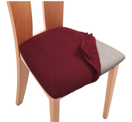 Funda De Asiento Para Silla Spandex Textura Cuadrille