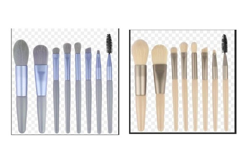 Set De 8 Brochas Para Maquillaje 