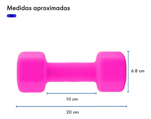 . Par Mancuernas Ejercicio 1 Kg Cubierta Neopreno