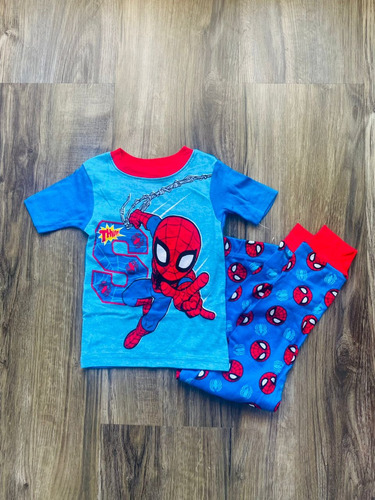 Pijamas Para Niños De Mono Y Franela. Spiderman 