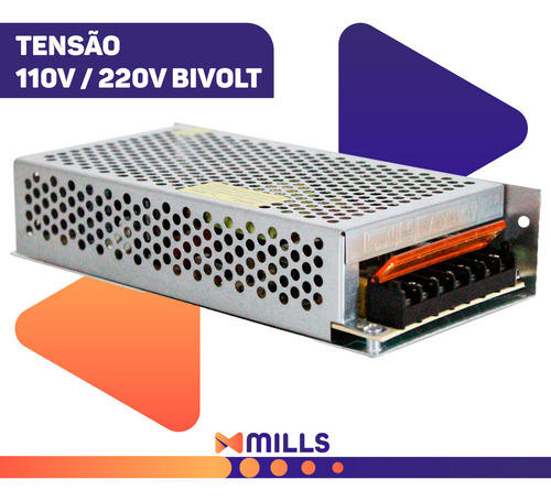 Fonte Colméia 12v 10a 120w Bivolt Cftv Módulos E Fitas Led