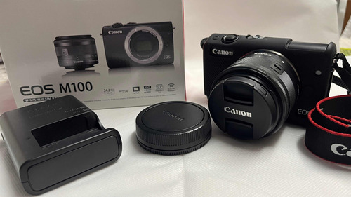 Camara Canon Eos M100 + Ef-m15-45 Is Stm Kit. + Accesorios
