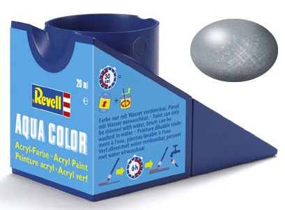 Revell Tinta Acrílica 36191 Aqua Color Aço Metálico 18ml