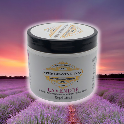 The Shaving Co Kit X 2 Crema Para Afeitar Lavanda Cream Set para Afeitado Lavender Shaving Cream