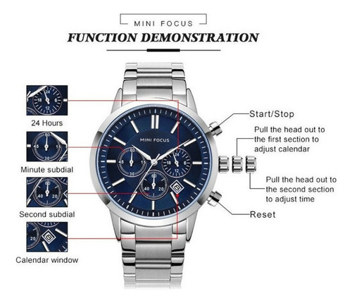 Reloj De Hombre De Negocios Clásico De Lujo Mini Focus