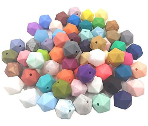 30pcs 17mm Poligono De Silicona Perlas Perlas Silicona Geom