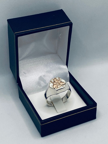 Anillo Profesión Maestra Plata Y Oro Sello