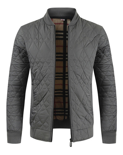 Chamarra Hombre Slim-fit Chamarra De Algodón Cálido Cuello R