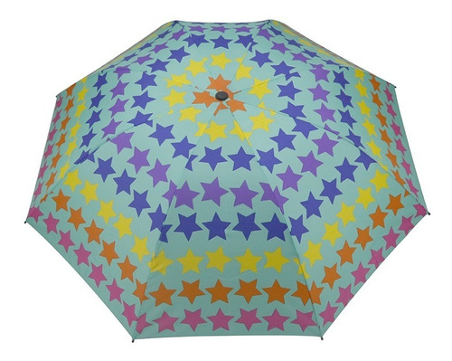 Imagen 1 de 9 de Paraguas Mujer Corto Trendy Manual Estampado 8 Varillas