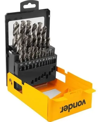 Jogo De Brocas Aço Rápido Din 338 10 A 13 Mm 25 Pçs Vonder