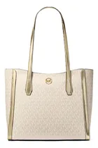Comprar Tote Bag Leida Metalic Signature Michael Kors Cartera Mujer