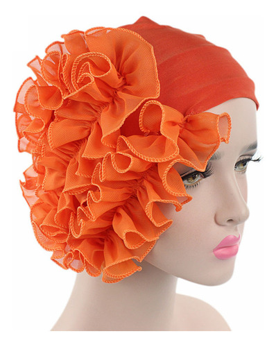 Gorro De Quimio Con Estampado De Flores For Mujer, Bufanda,