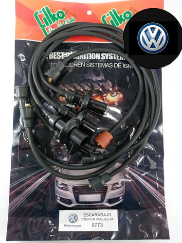 Cable De Bujía Volkswagen Escarabajo Chupón Vaquelita 