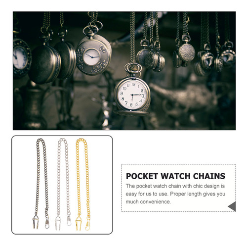 Cadenas De Bolsillo Pocket Watch Chain Boy, 3 Unidades
