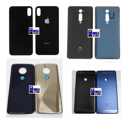 Imagen 2 de 2 de Tapas Trasera Vidrio Huawei Samsung iPhone Moto Xiaomi LG