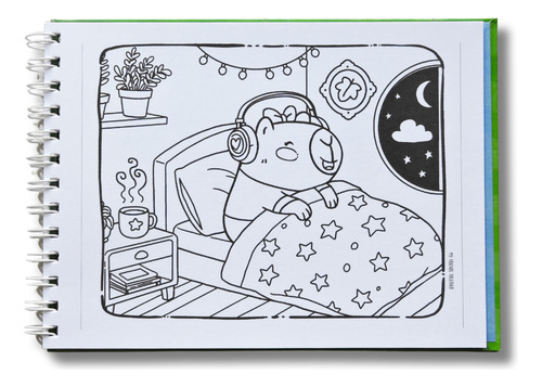 Livro De Colorir Cute & Comfy - Capivara E Seus Amigos