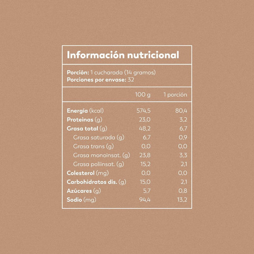 Imagen 4 de 6 de Mantequilla De Maní Especias 450g 100% Natural