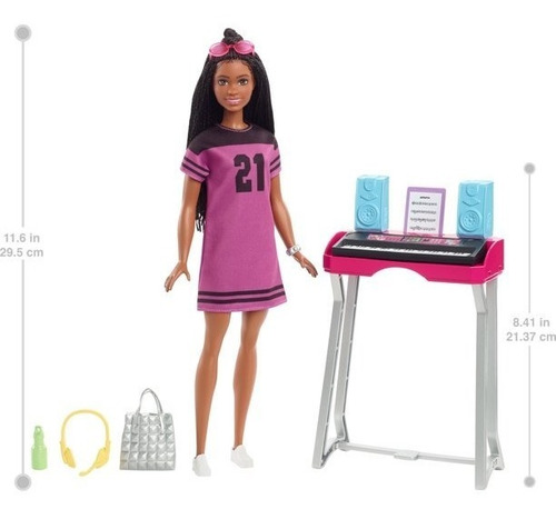 Muñeca Barbie Big City Big Dreams Dj Con Accesorios 30 Cm