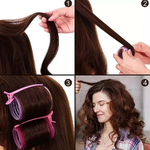 48 Peças Para Modelagem De Cabelo Com Velcro Com Clip