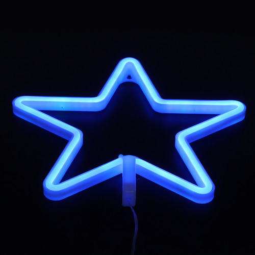 Letrero De Neón Led Decorativo Con Forma De Estrella Para Fi