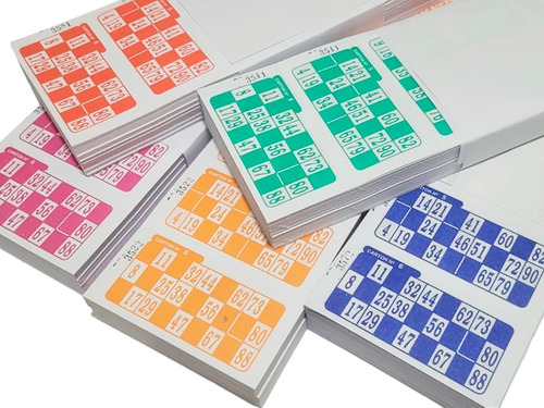 Cartones Bingo Loteria X 3 Series Extra Blanco X 2016