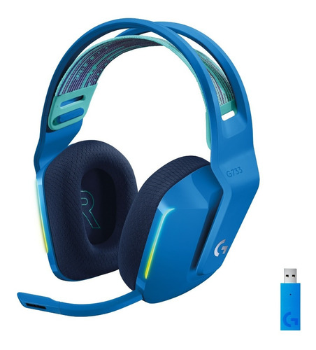 Audifono Gamer Logitech G733 Lightspeed Rgb Blue Color Color Azul