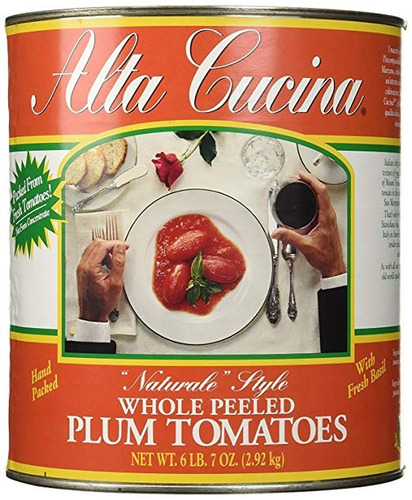 Alta Cucina Enteros Tomates De Ciruelo # 10, Pack De 6