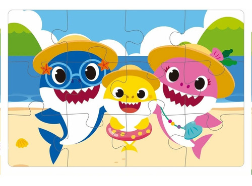 Imagen 2 de 3 de Baby Shark Puzzle 2 En 1 Rompecabeza 6 Y 12 Pzas Bbs102 Full