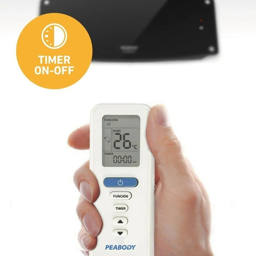 Imagen 7 de 7 de Caloventor Pared Peabody Pe-cvl20b Led Control Remoto