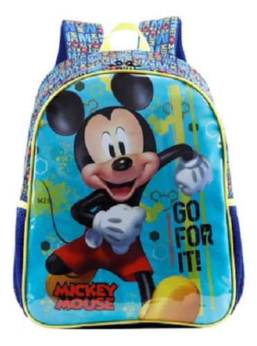 Mochila Escolar De Costas Infantil Mickey Verde P - Xeryus