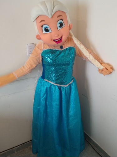 Alquilo Disfraz Cabezón Frozen Elsa 24 Hs Adultos Talle S-m