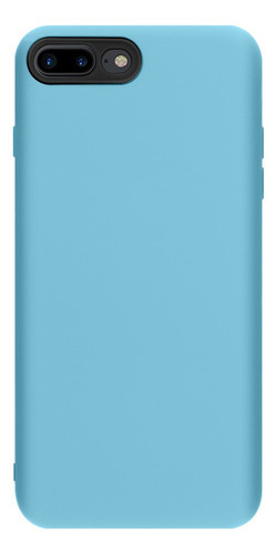 Capa Protege Câmera Compatível Com iPhone 7 Plus 8 Plus Flex Cor Azul
