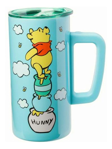 Silver Buffalo Disney Winnie The Pooh Hunny Stack Taza De Color Azul/Blanco