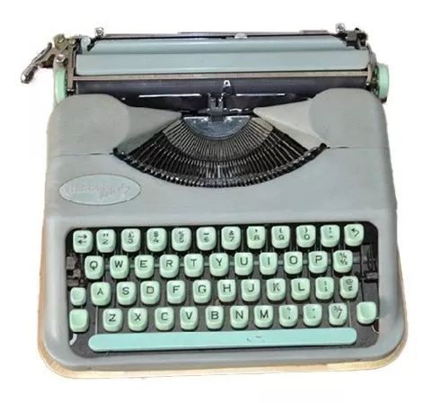 Máquina de escribir con teclado en hebreo.Marca Hermes Baby. - MUJU