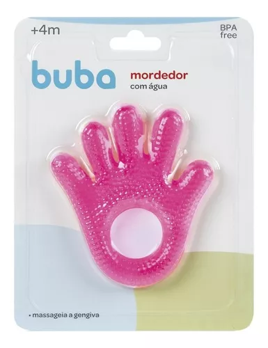 Mordedor para Bebê Buba Gelado com Água Mãozinha Azul