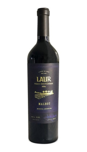 Vino Malbec Laur X750ml 3 Hectareas Partida Limitada