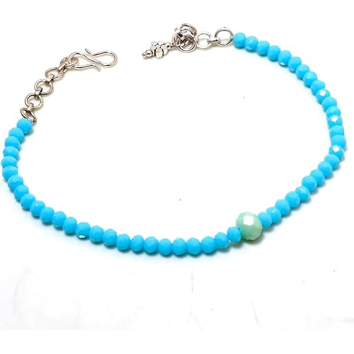 Ksk Hydro Sky Blue Amazonita Pulsera De Piedras Preciosas  