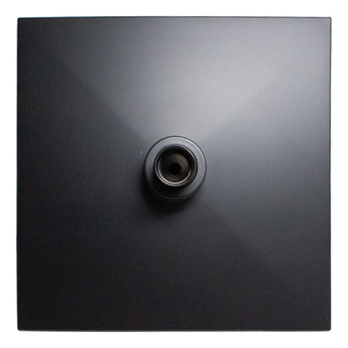 Regadera Cuadrada Ducha Lluvia Abs 19cm Antisarro Negro Mate