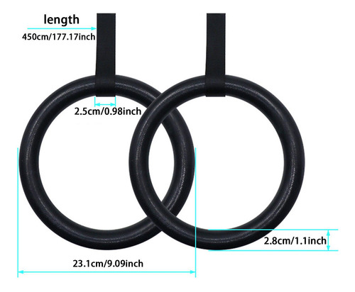 Anillos De Gimnasia Con Correas Antideslizantes,