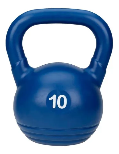 Pesa Rusa De 10 Kg Pesas Sol Kettlebell Pvc Rellena En3x