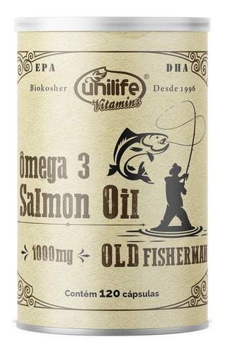 Ômega 3 1000mg Unilife Óleo De Peixe Salmão 120 Softgels