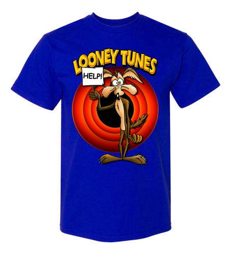 Remera Camiseta Algodón Looney Tunes Coyote Serigrafía 