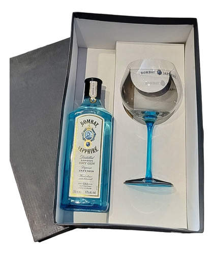Gin Bombay 700ml Estuche + Copa Cristal Calidad Premium