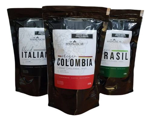 Café Origen Brasil Colombia Tipo Italiano Con Cierre X 250g